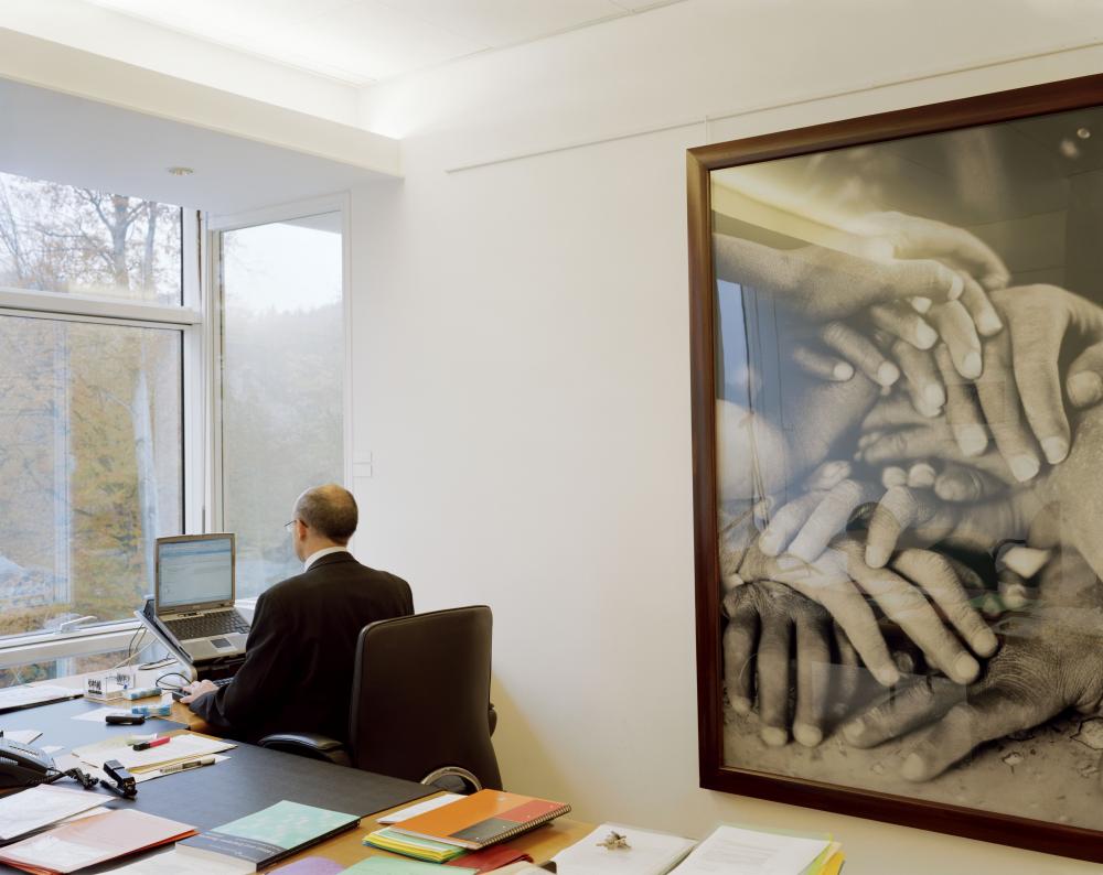 An office at the Lhoist headquarters in Brussels, Belgium by Magnum photographer Mark Power